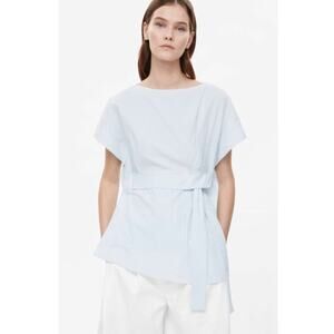 COS Belted Pin Stripe Top size 2